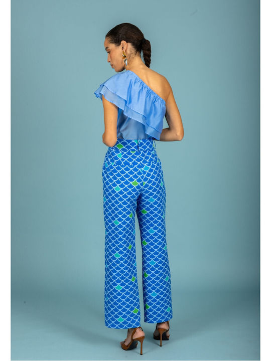 Women's Pantaloons in Loose Fit Blue