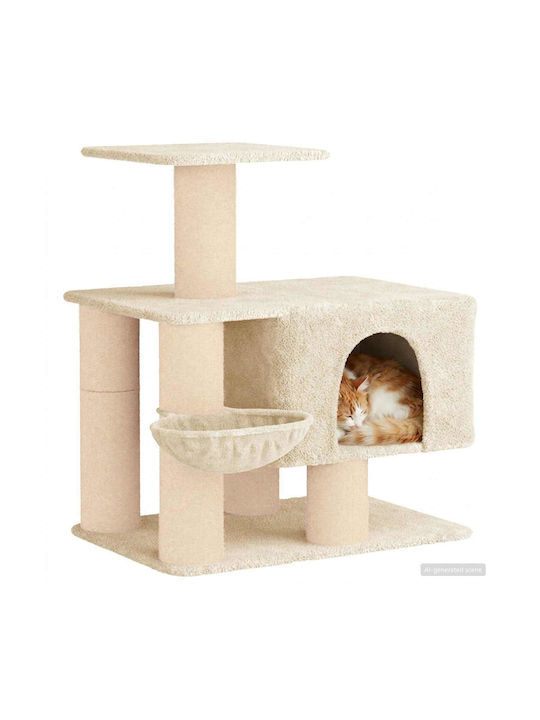vidaXL Onychodromiu Copac Pentru Pisici Bej 93x74x96 cm