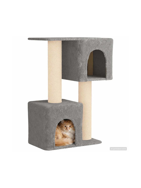 vidaXL Scratching Post Cat Tree Gray 82x43x114 cm