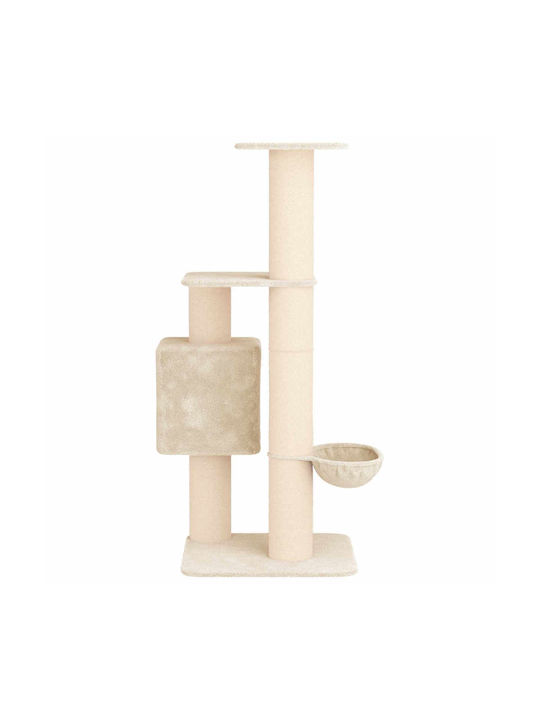 vidaXL Scratching Post Cat Tree Beige 65x71x137cm