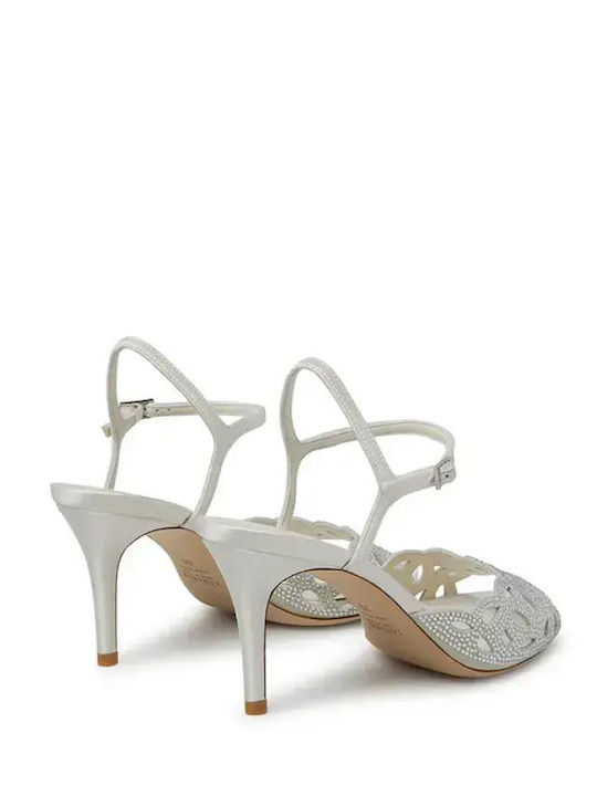 Fabric White Sandals
