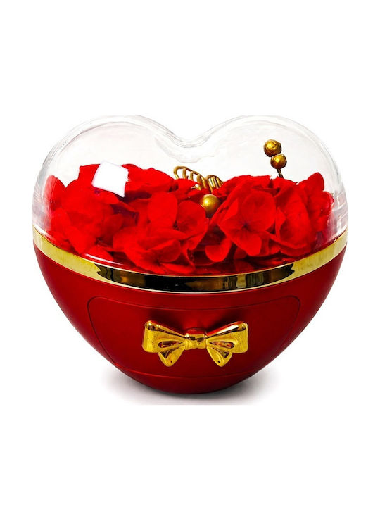 Velve Set Jewellery Box Metallic Red 13x10cm