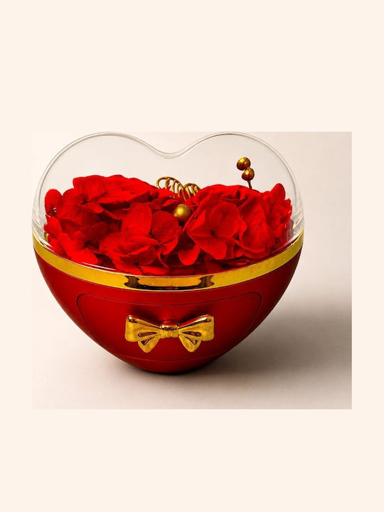 Velve Set Jewellery Box Metallic Red 13x10cm