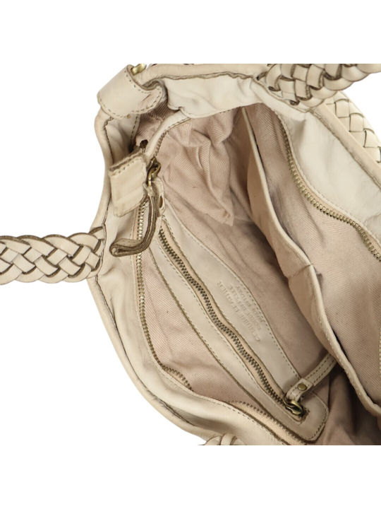 Damentasche Shopper Schulter Leder Taupe