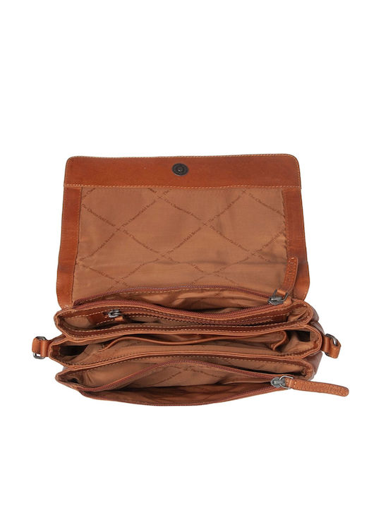 Leather Women's Shoulder Bag Tabac Brown