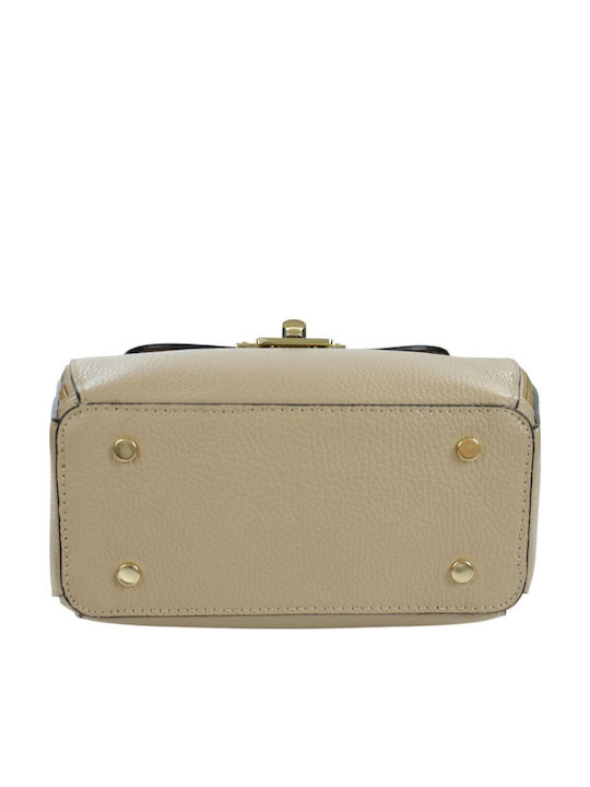 Leather Women's Shoulder Bag Taupe