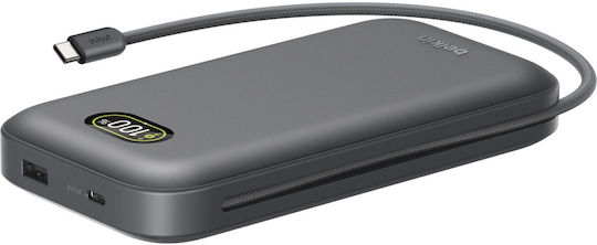 Belkin UltraCharge Pro Power Bank 27000mAh 240W με Θύρα USB-A και Θύρα USB-C Μαύρο