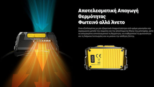 NiteCore Φακός Κεφαλής LED με Μέγιστη Φωτεινότητα 1200lm