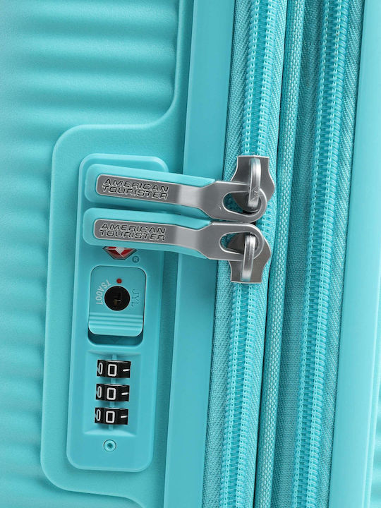 American Tourister Soundbox Cabin Travel Suitcase Mint Height 55cm