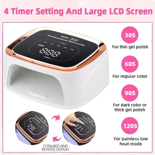 SUNUV Rechargeable Nail Polish Curing Lamp UV / LED Battery 108W Pink