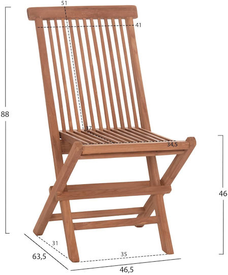 Garten- und Outdoor-Möbelsets Typsatz Speisesaal 5 Stück Naturfarben