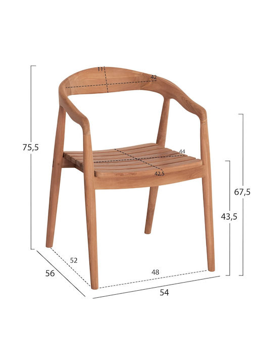 Set Dining Pentru Exterior 5 Piese Natur