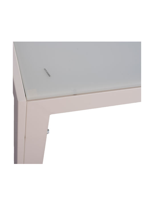 Outdoor Dining Set Dupre 5pcs White