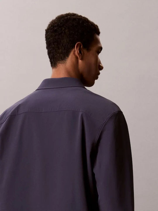 Μακρυμάνικo Overshirt Μπλε