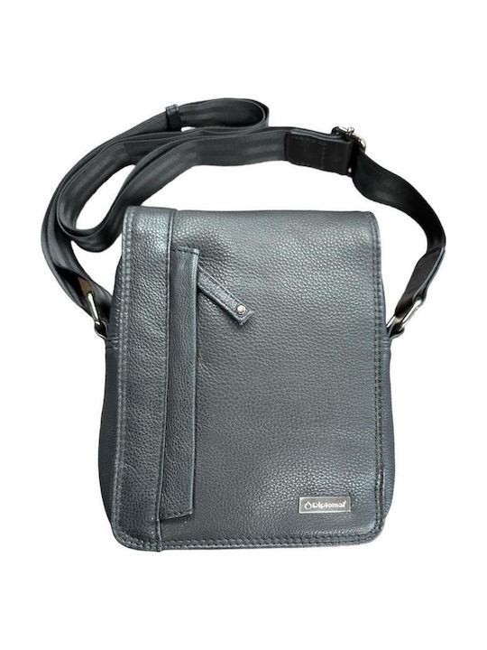 Leather Men's Shoulder / Crossbody Bag Black