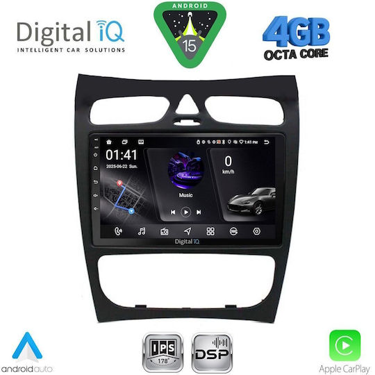 Digital IQ Car Audio System for Mercedes-Benz CLK Class 2000-2004 Bluetooth USB WiFi GPS Apple CarPlay Android Auto with 9" Touch Screen