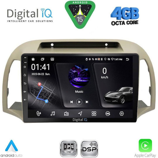 Digital IQ Car Audio System for Nissan Micra 2002-2010 (Bluetooth/USB/WiFi/GPS/Apple CarPlay/Android Auto) with 9" Touch Screen