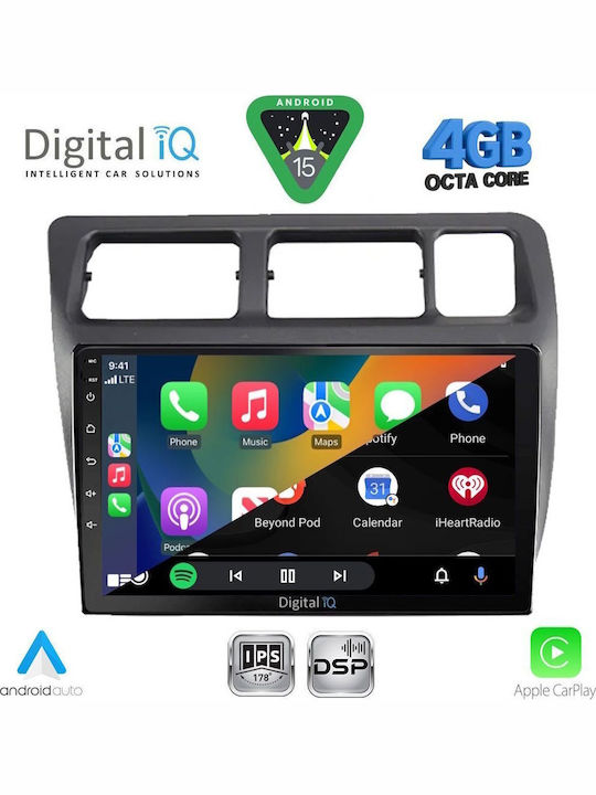 Digital IQ Car Audio System for Toyota Corolla 1992-1997 Bluetooth USB WiFi GPS Apple CarPlay Android Auto with 9" Touch Screen
