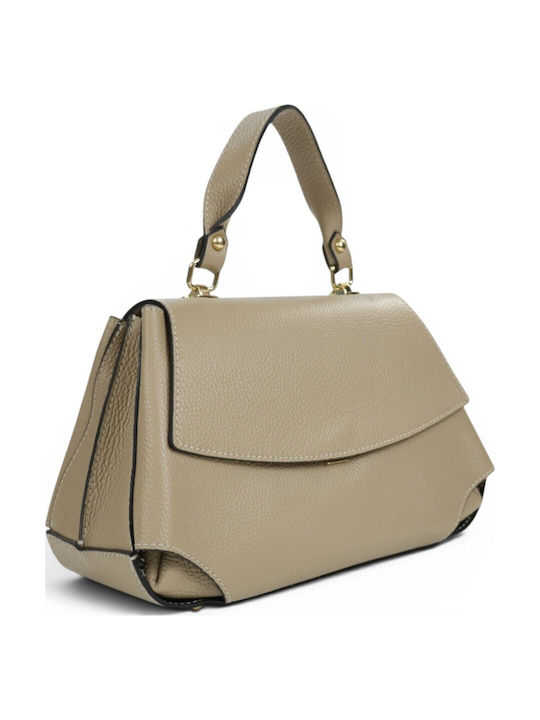 Leather Women's Tote Bag Taupe