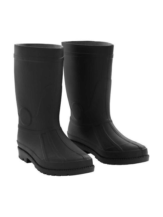 vidaXL Sicherheitsgummistiefel Knie Schwarz
