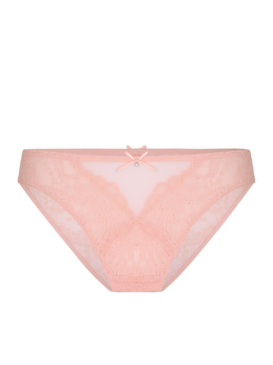 Isadora High Waist Women's Brazil with Lace Pink