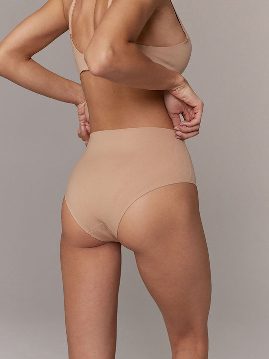 High Waist Women's Brazil Seamless Beige