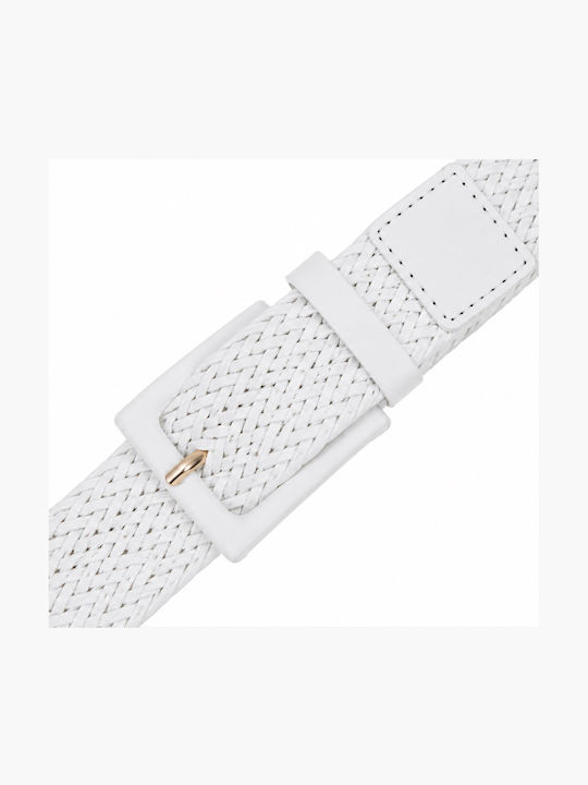 Elastische Damen Gürtel Weiß