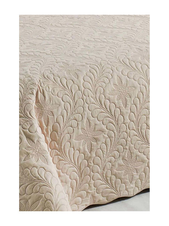 SteweHome Super-Double Bed Sheet Set With 2 Pillowcases 250x260cm Brown 3 Pieces