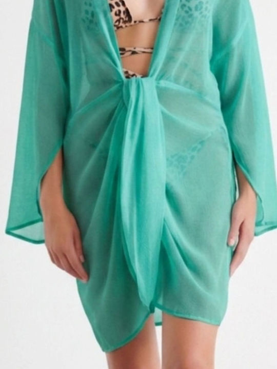 Blu4u Women's Mini Beach Caftan Dark Mint