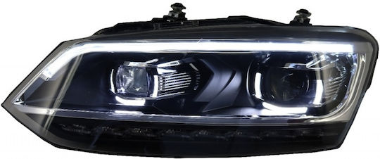 Μπροστινά Φανάρια Led Matrix Look Dynamic Vw Polo Mk5 6r 6c 2009-2017
