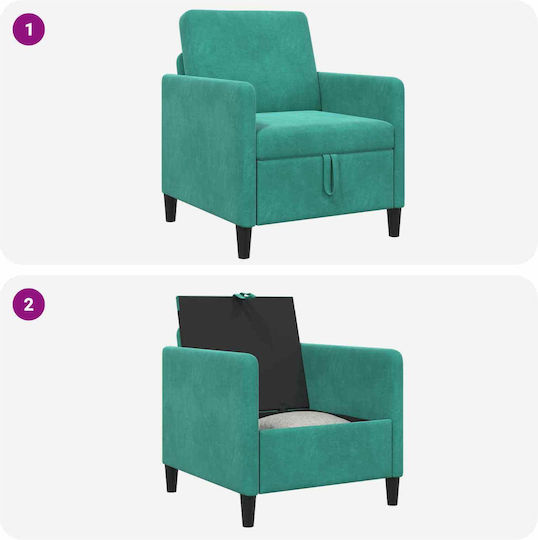 Turquoise Armchair 72x78x87cm