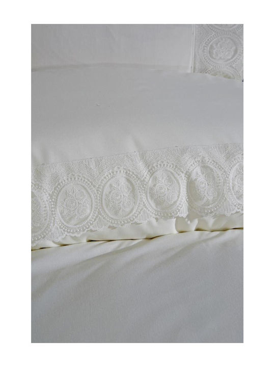 SteweHome Duvet Cover Set 200x220cm Double With 2 Pillowcases Beige