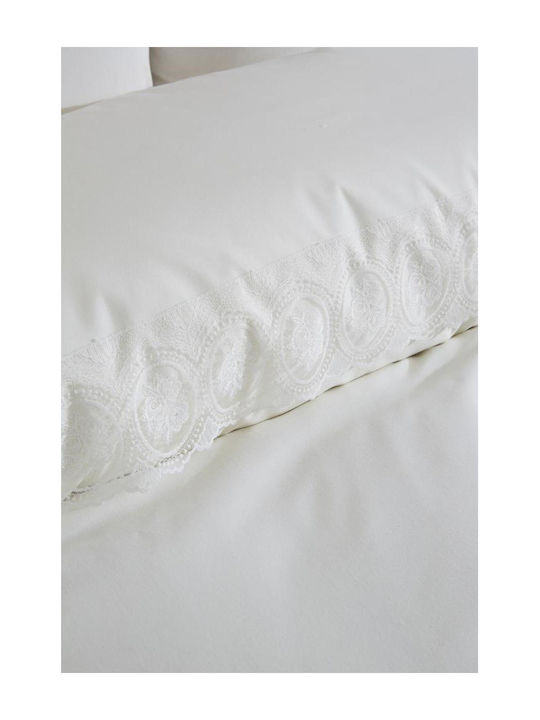 SteweHome Duvet Cover Set 200x220cm Double With 2 Pillowcases Beige