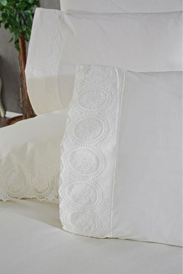 SteweHome Duvet Cover Set 200x220cm Double With 2 Pillowcases Beige