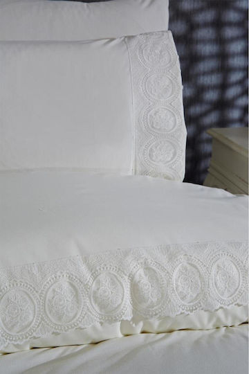 SteweHome Duvet Cover Set 200x220cm Double With 2 Pillowcases Beige