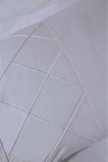 SteweHome Cotton Duvet Cover Set 200x220cm Double With 2 Pillowcases Cream