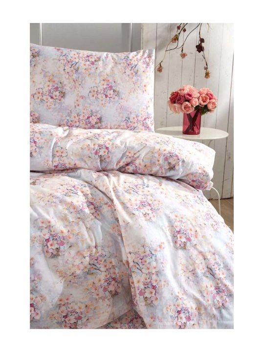 SteweHome Σετ Παπλωματοθήκη Βαμβακερή 200x220cm Διπλή με 2 Μαξιλαροθήκες Πολύχρωμο