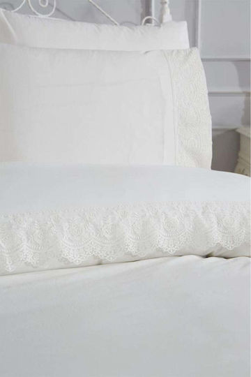 SteweHome Duvet Cover Set 200x220cm Double With 2 Pillowcases Beige