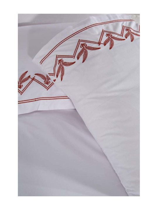 SteweHome Σετ Παπλωματοθήκη Βαμβακερή 200x220cm Διπλή με 2 Μαξιλαροθήκες Μπεζ
