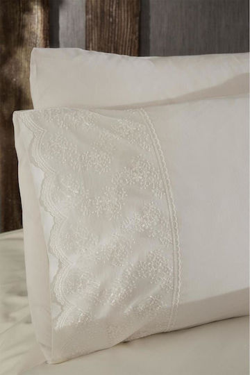 SteweHome Duvet Cover Set 200x220cm Double With 2 Pillowcases Beige
