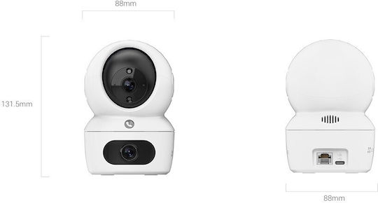 Ezviz H7c IP Dual Κάμερα Παρακολούθησης Full HD+ 4MP με Αμφίδρομη Επικοινωνία και Φακό 2.8mm