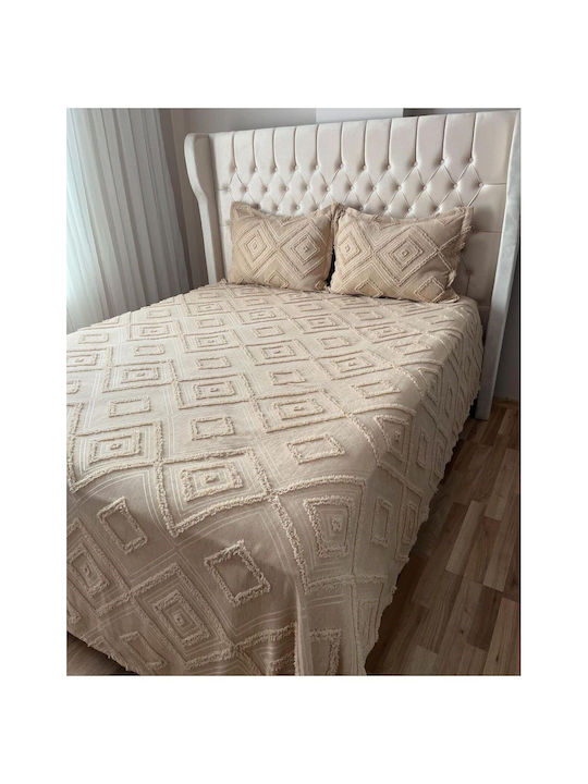 SteweHome Cotton Duvet Cover Double 250x260 Beige