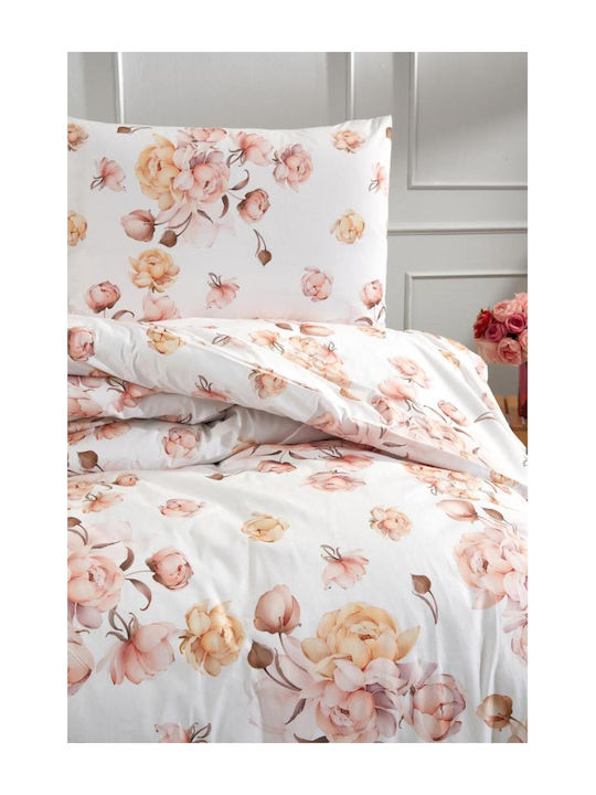 SteweHome Σετ Παπλωματοθήκη Βαμβακερή 200x220cm Διπλή με 2 Μαξιλαροθήκες Πολύχρωμο