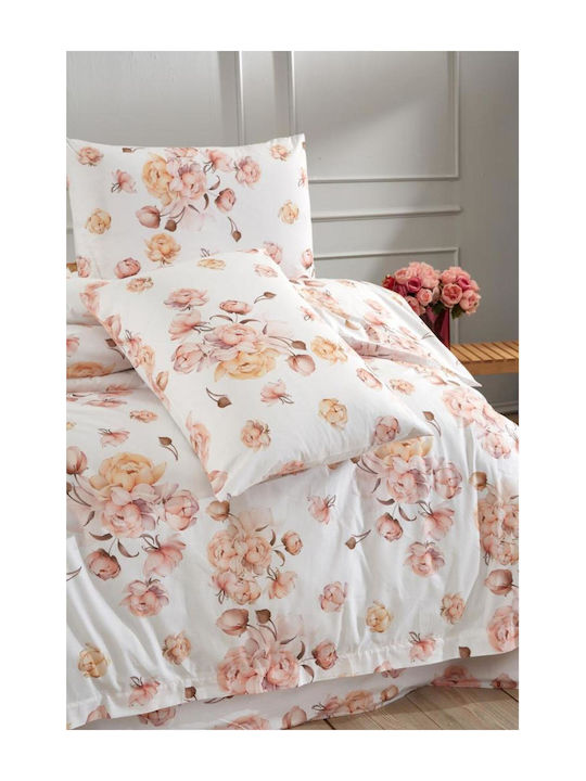 SteweHome Σετ Παπλωματοθήκη Βαμβακερή 200x220cm Διπλή με 2 Μαξιλαροθήκες Πολύχρωμο