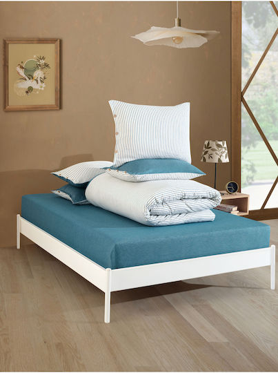 SteweHome Set Huse Pentru Pilote Simplu 160x220cm Albastru Petrol SteweHome Set Huse Pentru Pilote Simplu 160x220cm Albastru Petrol