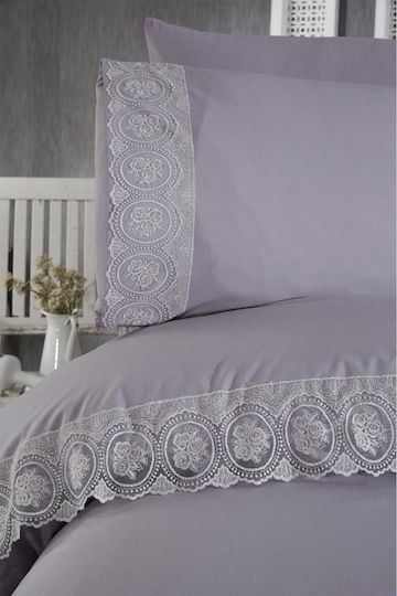 SteweHome SteweHome Bettbezug Set 200x220cm Doppel mit 2 Kissenbezügen Grau