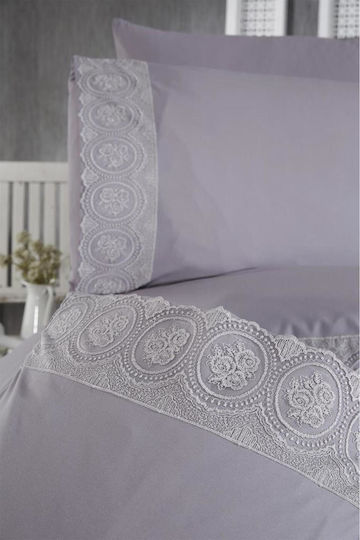 SteweHome SteweHome Bettbezug Set 200x220cm Doppel mit 2 Kissenbezügen Grau