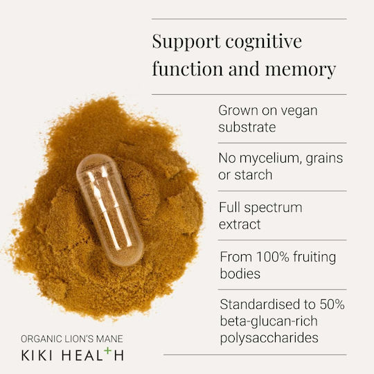 Kiki Health Organic Lion's Mane 400mg 60 φυτικές κάψουλες