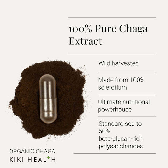 Kiki Health Organic Chaga 380mg 60 φυτικές κάψουλες