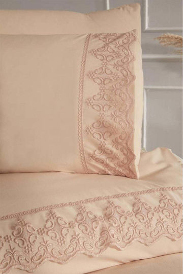 SteweHome Duvet Cover Set 200x220cm Double With 2 Pillowcases Brown